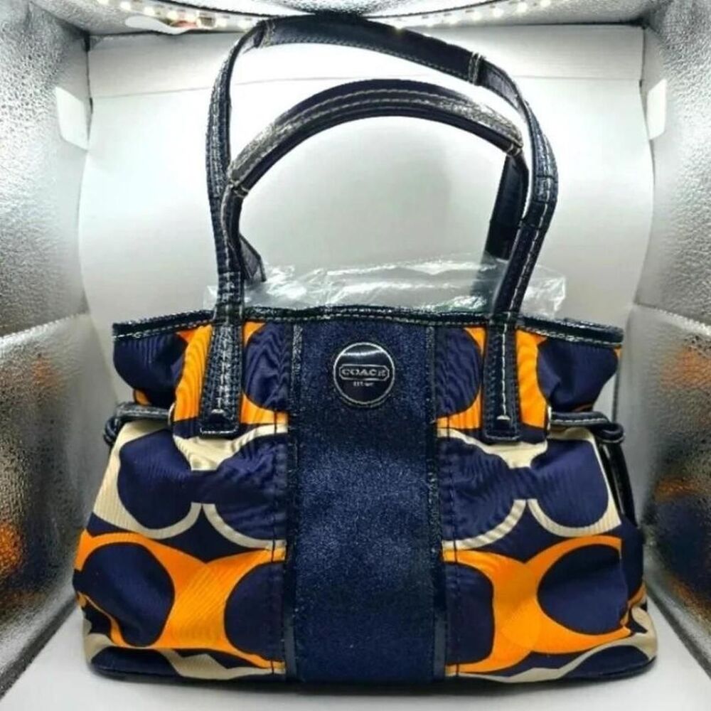 Coach Women's Blue and Navy Bag
